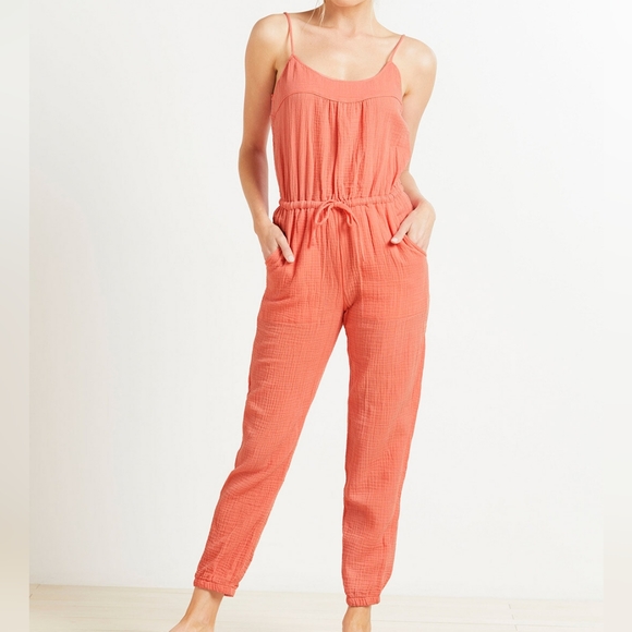 Evereve Gemma Gauze Jumpsuit - Picture 1 of 5